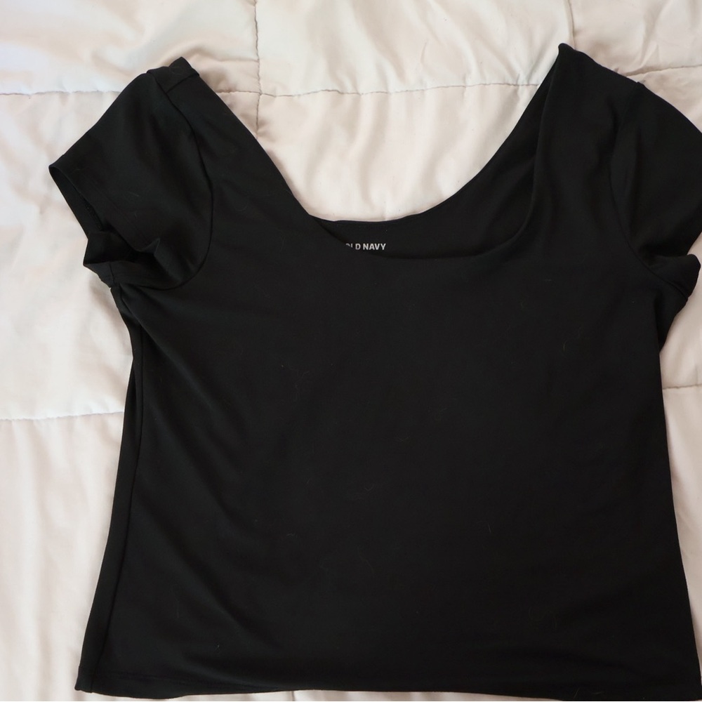 Short Sleeve Scooped Neck Shirt